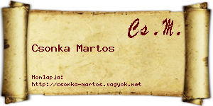 Csonka Martos névjegykártya